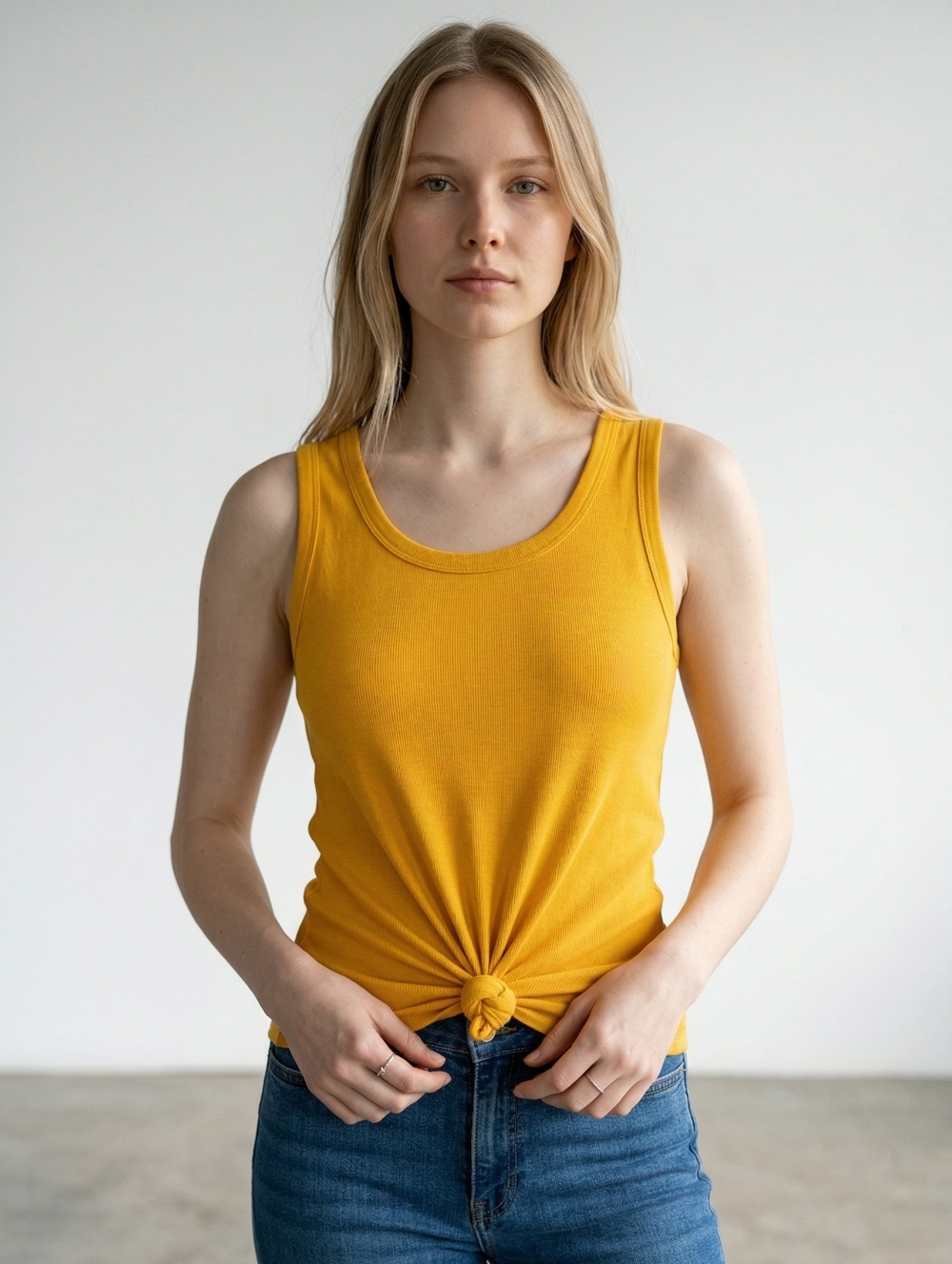 Old Navy Yellow Knot-Front Tank